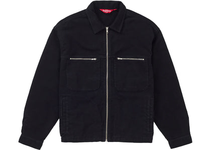 Supreme Moleskin Work Jacket (SS25) Black - apparel view 2