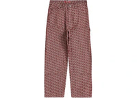 Supreme Monogram Double Knee Denim Painter Pant (FW21) Red