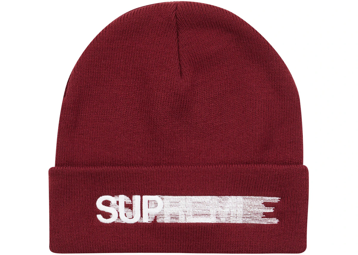 Supreme Motion Logo Beanie (SS23) Burgundy - vue secondaire A