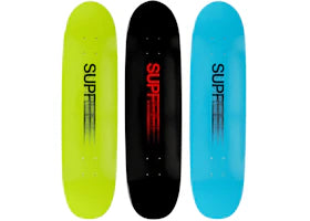 Supreme Motion Logo Cruiser Skateboard Deck Black/Blue/Lime Set