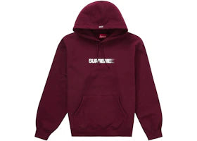 Supreme Motion Logo Hooded Sweatshirt (SS23) Burgundy - vue 360