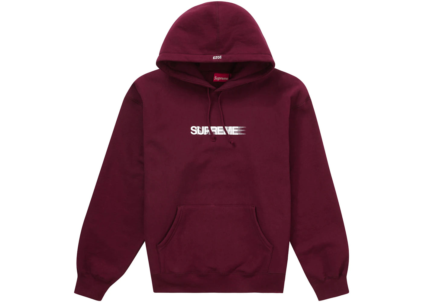 Supreme Motion Logo Hooded Sweatshirt (SS23) Burgundy - vue secondaire A