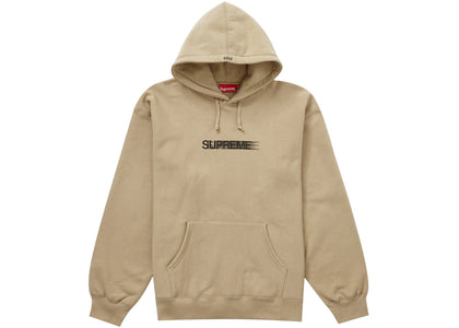 Supreme Motion Logo Hooded Sweatshirt (SS23) Dark Tan - apparel view 2