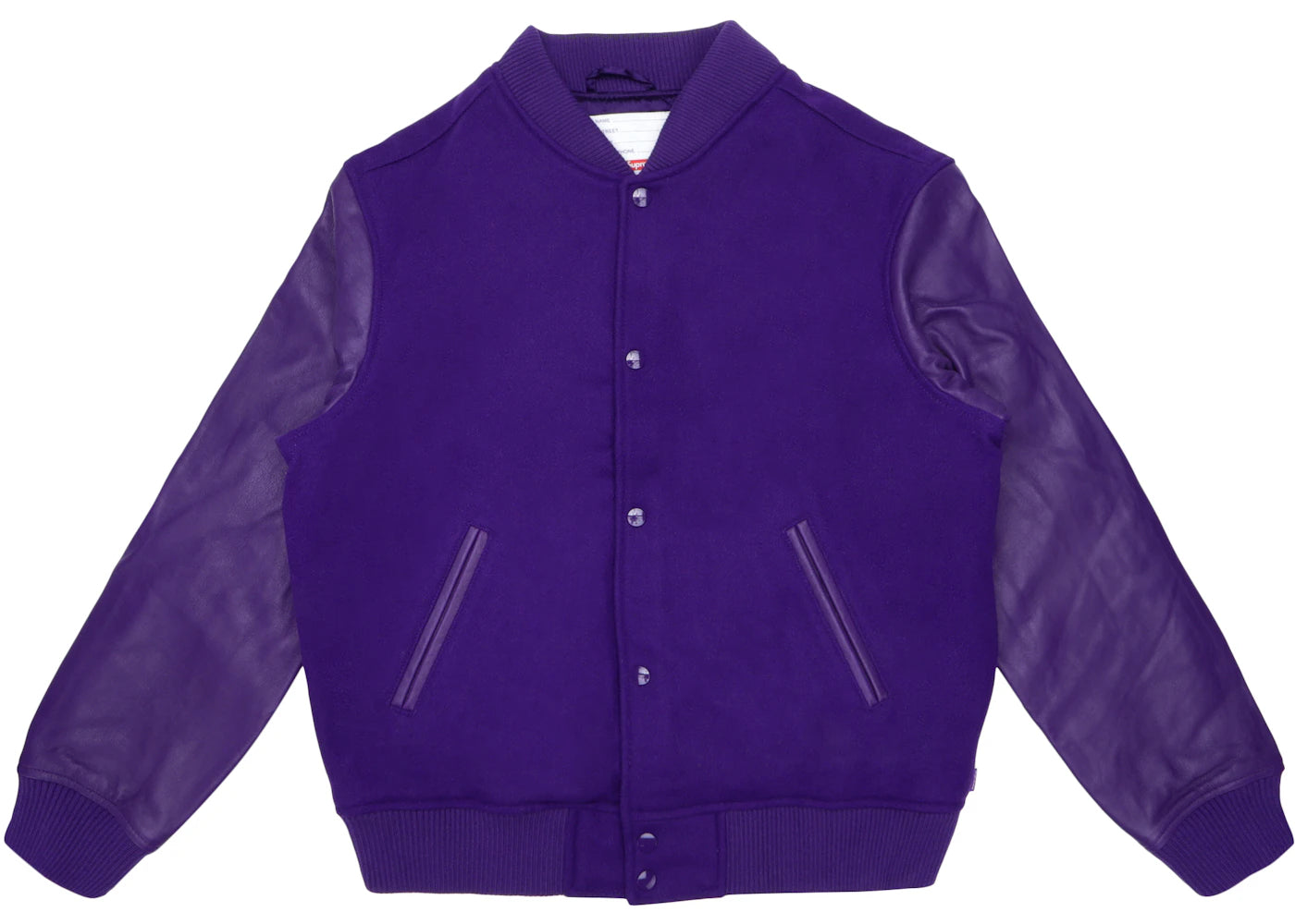 Supreme Motion Logo Varsity Jacket Purple - vue 360