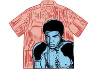 Supreme Muhammad Ali Zip Up S/S Shirt Red