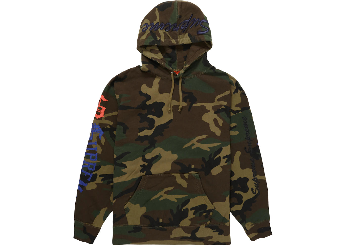 Supreme Multi Logo Hooded Sweatshirt Woodland Camo - vue secondaire A