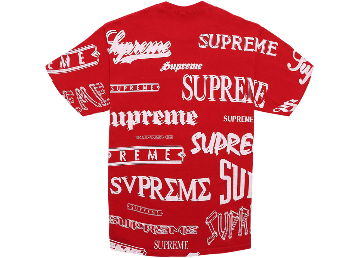 Supreme Multi Logo Tee Red - vue secondaire B