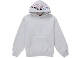 Supreme Multi Logos Hooded Sweatshirt Heather Grey