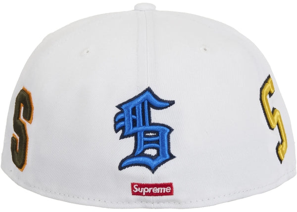 Supreme Multi S Logo New Era 59Fifty Fitted Hat White