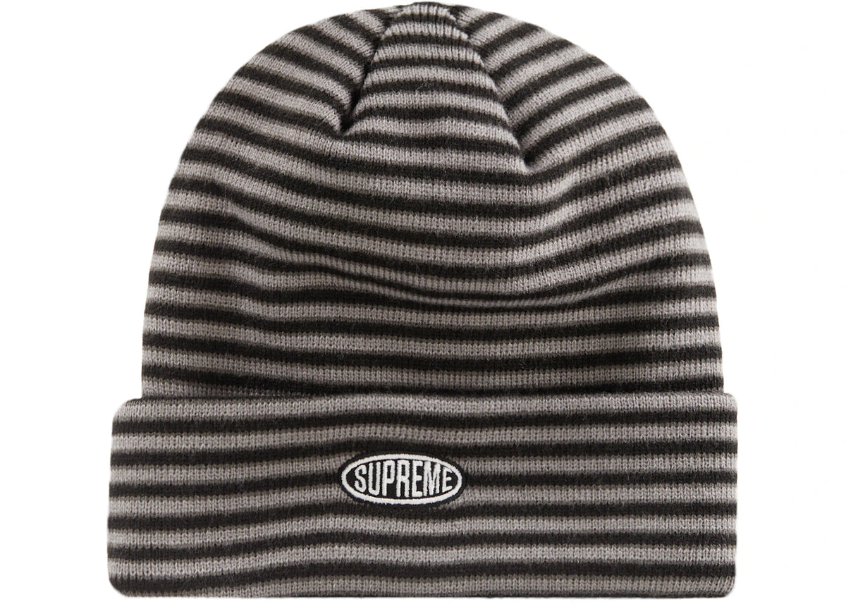 Supreme Multi Stripe Beanie (FW22) Black - vue 360