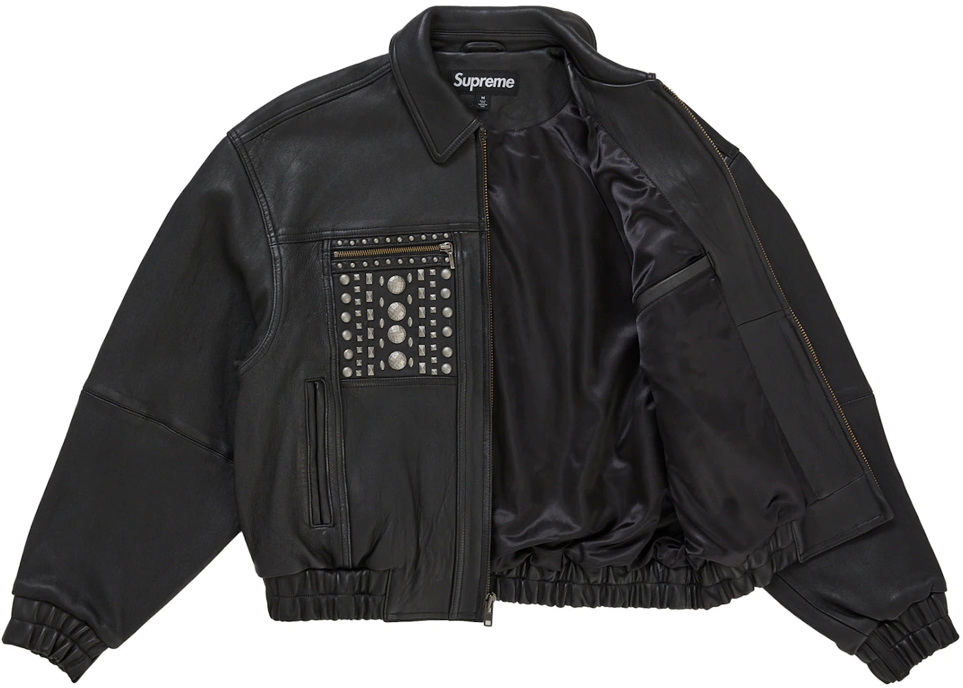 Supreme Multi Studded Leather Jacket Black - vue secondaire B