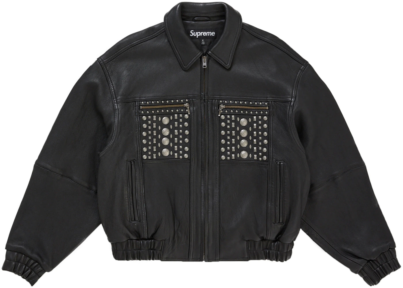 Supreme Multi Studded Leather Jacket Black - vue secondaire A