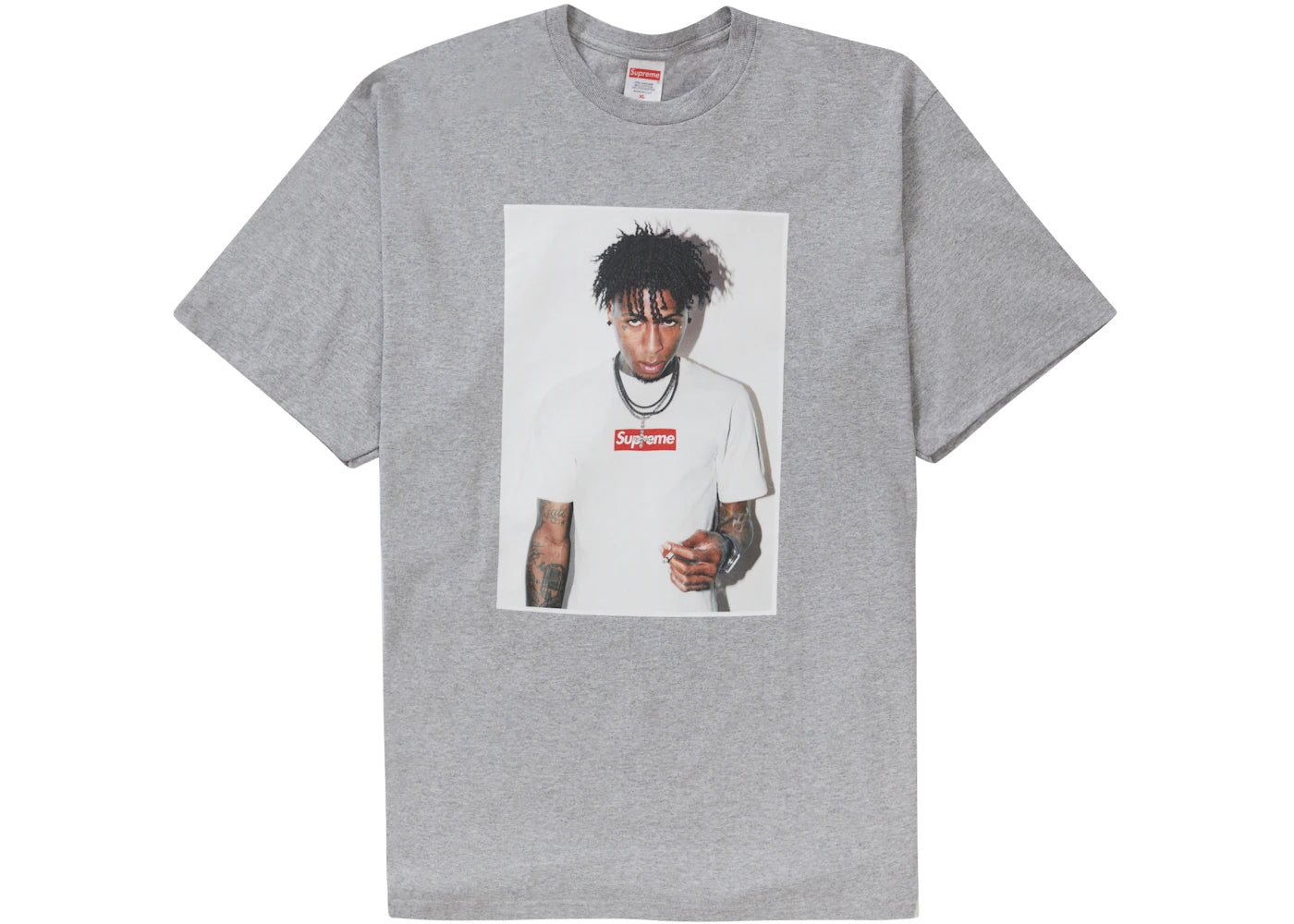 Supreme NBA Youngboy Tee Heather Grey - vue 360