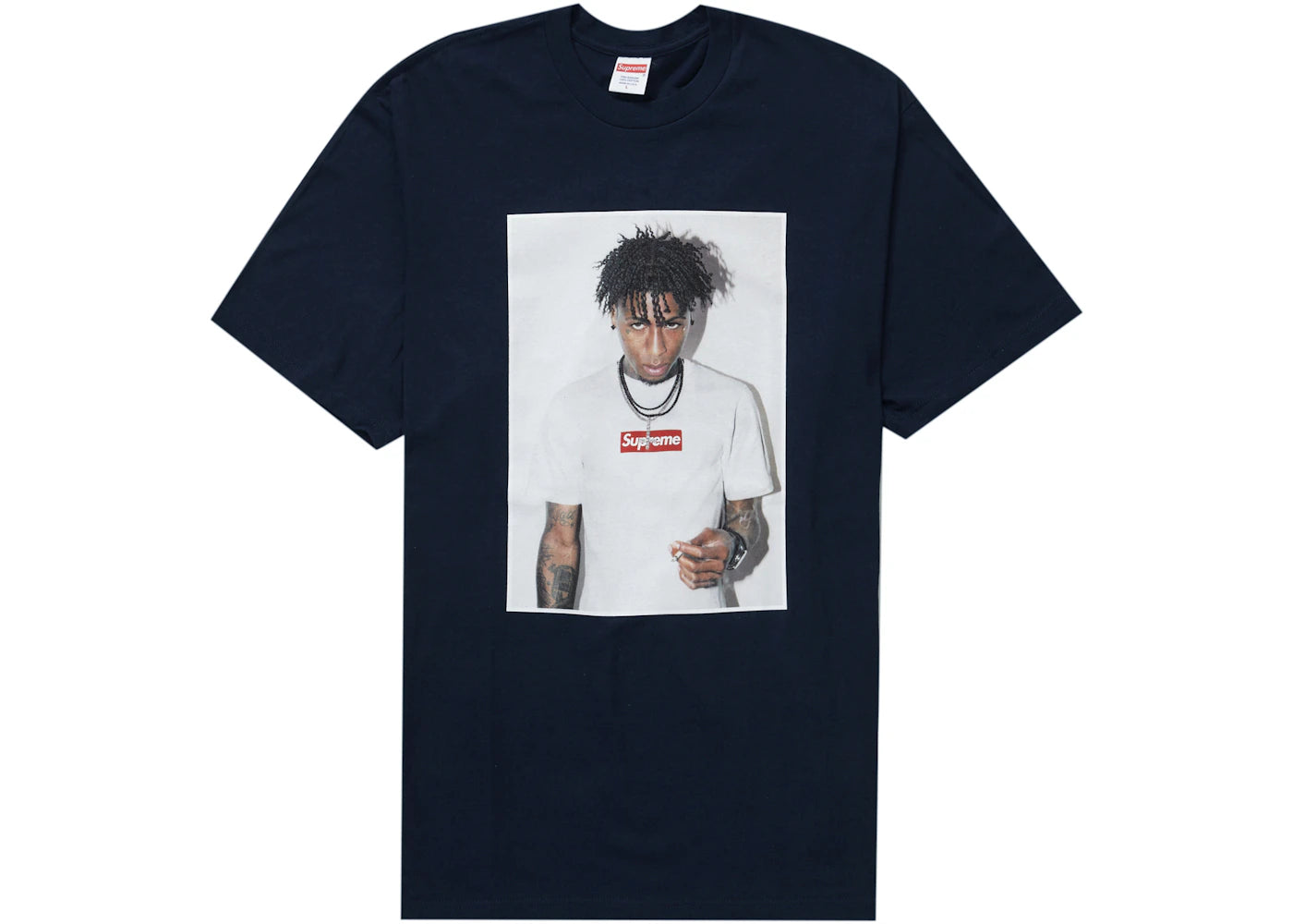 Supreme NBA Youngboy Tee Navy - vue 360