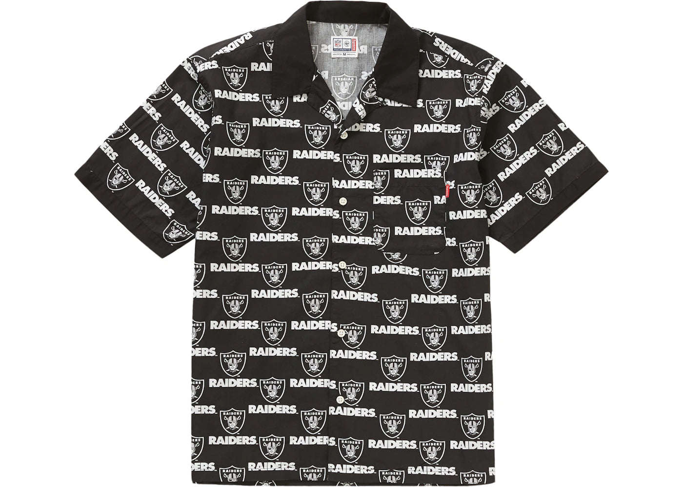 Supreme NFL x Raiders x '47 S/S Shirt Black - vue 360