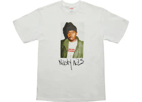 Supreme Nas Tee White