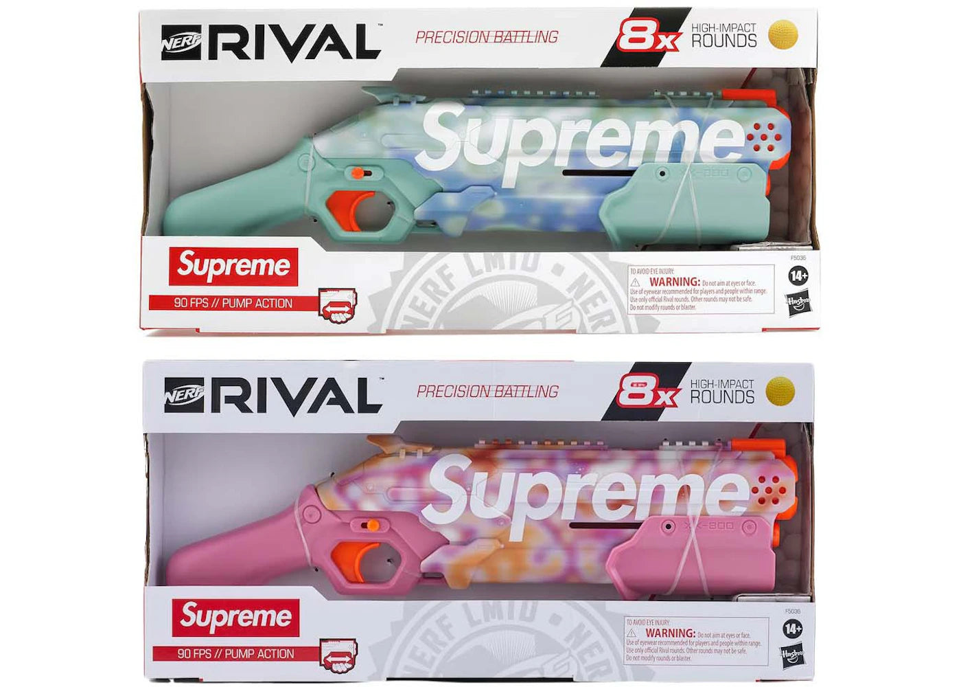 Supreme Nerf Rival Takedown Blaster Set Blue/Pink - vue secondaire A