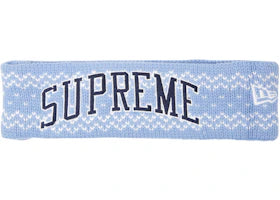 Supreme New Era Arc Logo Headband (FW17) Light Blue - authentic Supreme product