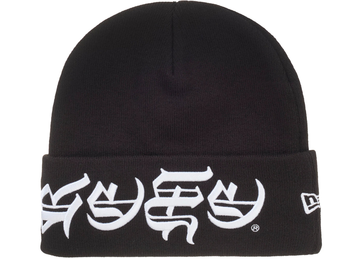 Supreme New Era Blackletter Beanie Black - vue secondaire A