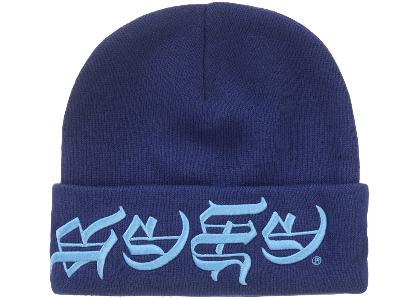 Supreme New Era Blackletter Beanie Washed Navy - vue secondaire B