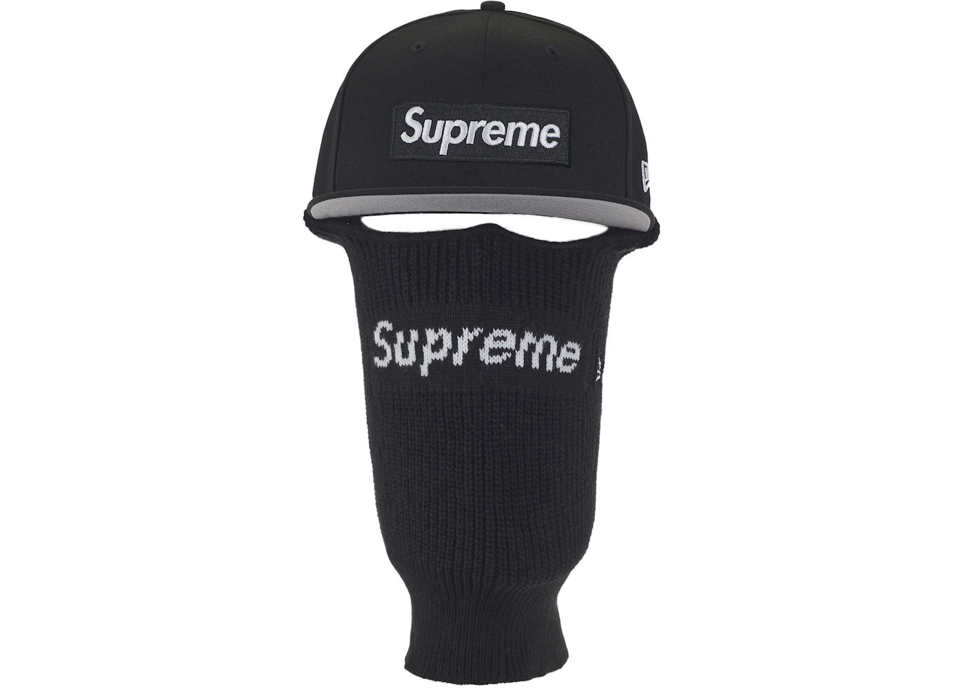 Supreme New Era Box Logo 59Fifty Balaclava Cap Black - vue secondaire A