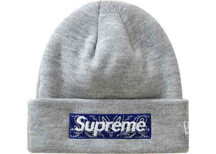 Supreme New Era Box Logo Beanie (FW19) Heather Grey - product view 2