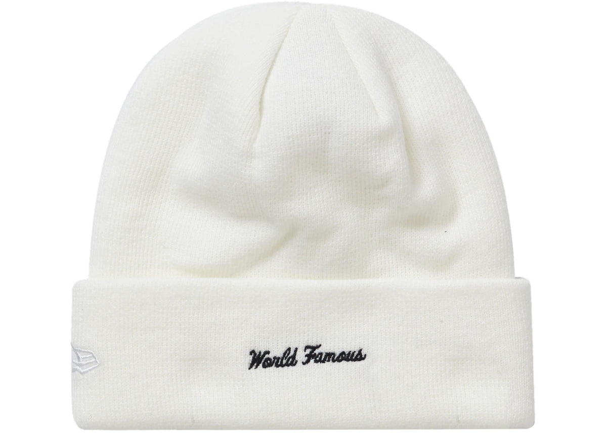 Supreme New Era Box Logo Beanie (FW21) White - vue secondaire A
