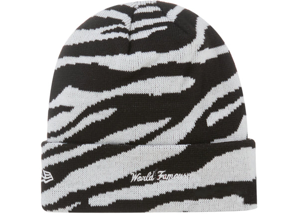Supreme New Era Box Logo Beanie (FW22) Zebra