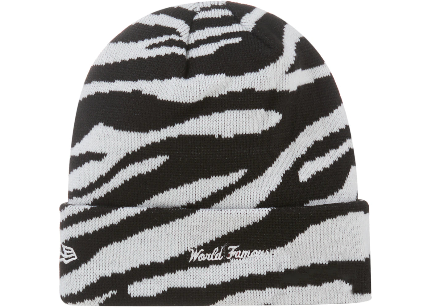 Supreme New Era Box Logo Beanie (FW22) Zebra - vue secondaire A