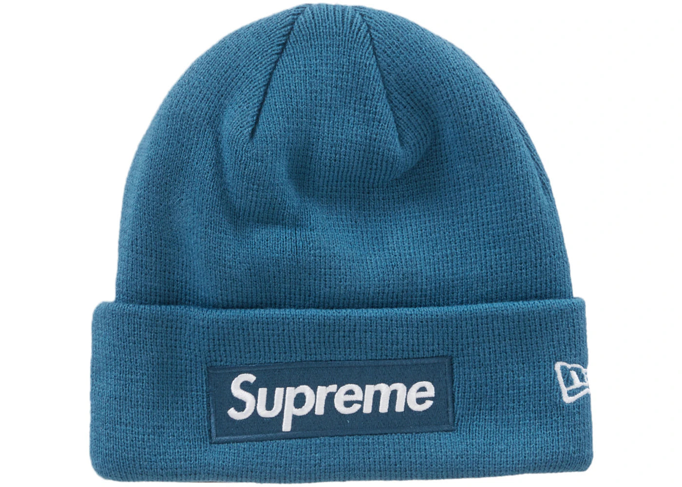 Supreme New Era Box Logo Beanie (FW23) Blue - vue secondaire A