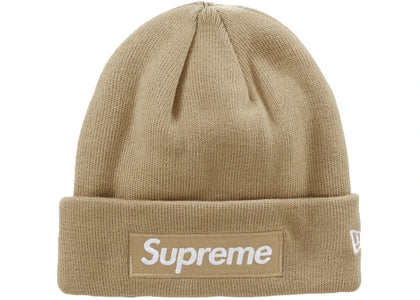 Supreme New Era Box Logo Beanie (FW23) Dark Sand - authentic Supreme product