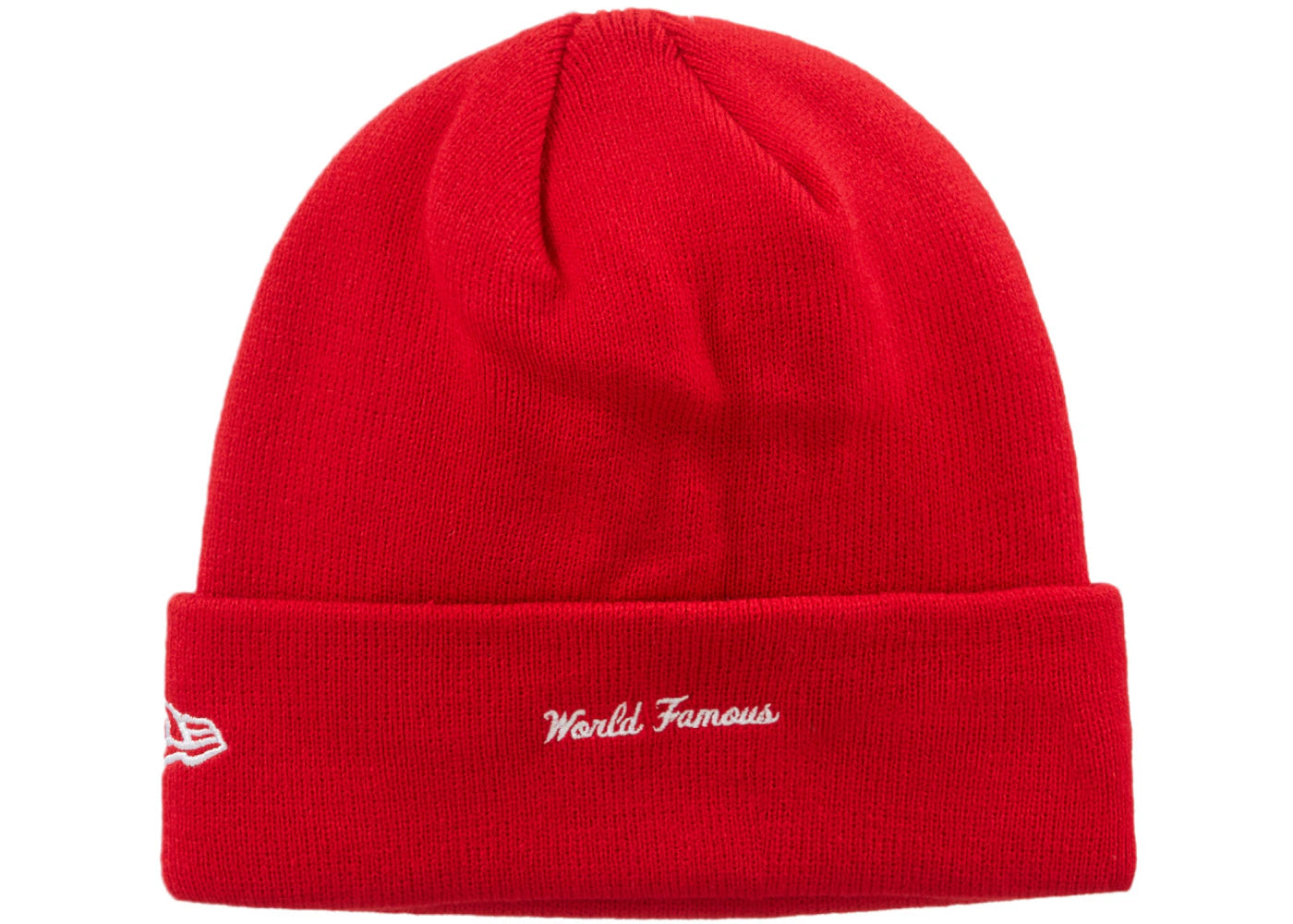 Supreme New Era Box Logo Beanie (FW23) Red - vue secondaire A