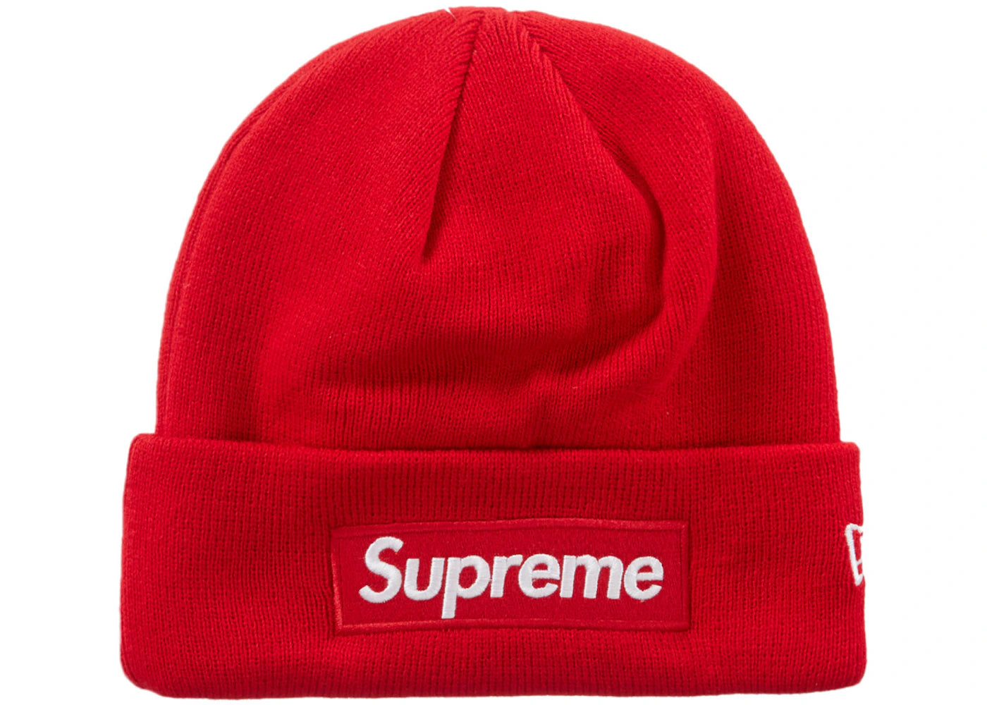Supreme New Era Box Logo Beanie (FW23) Red - vue 360