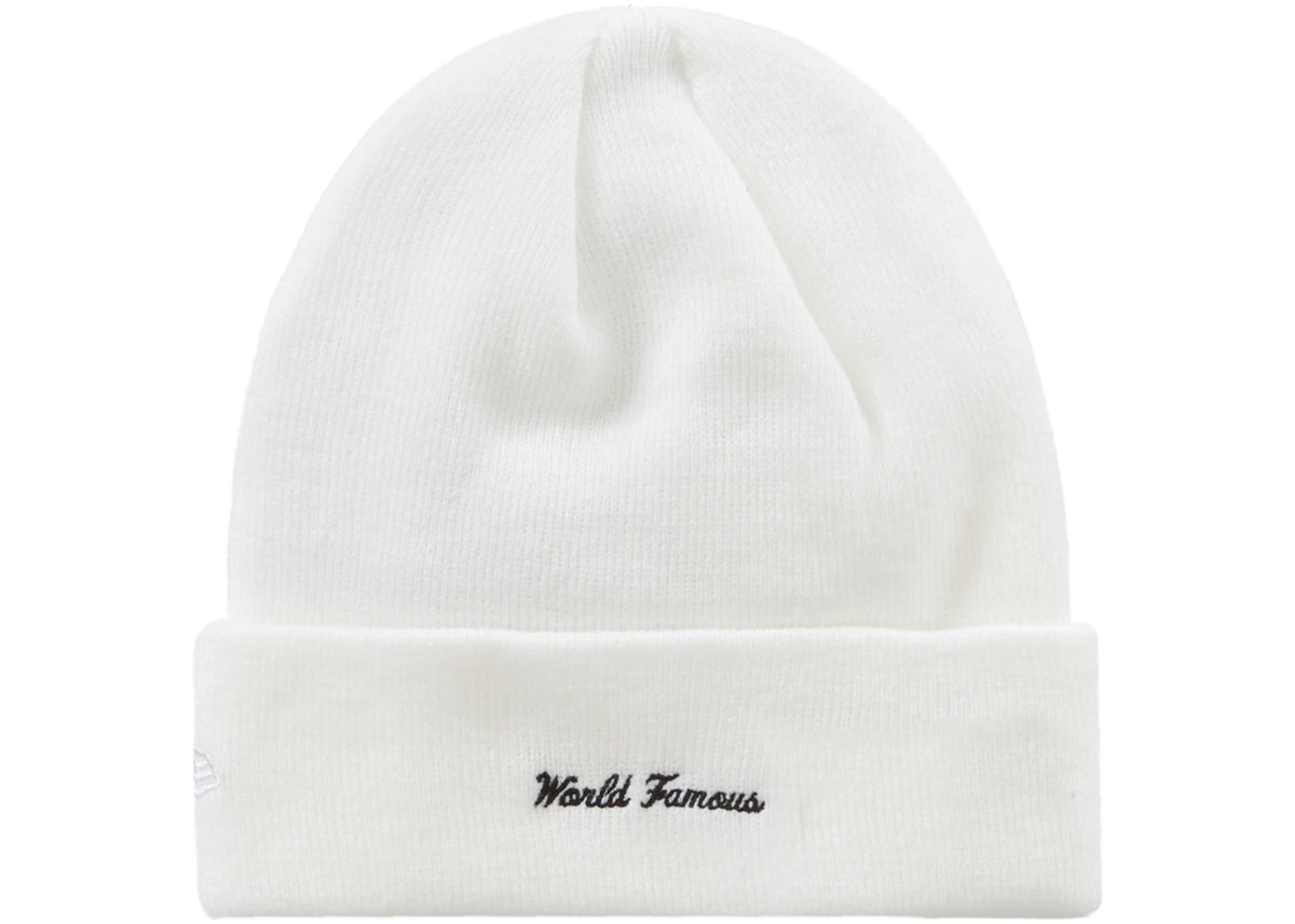 Supreme New Era Box Logo Beanie (FW23) White - vue secondaire B