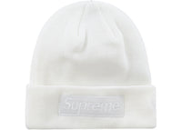 Supreme New Era Box Logo Beanie (FW23) Weiß