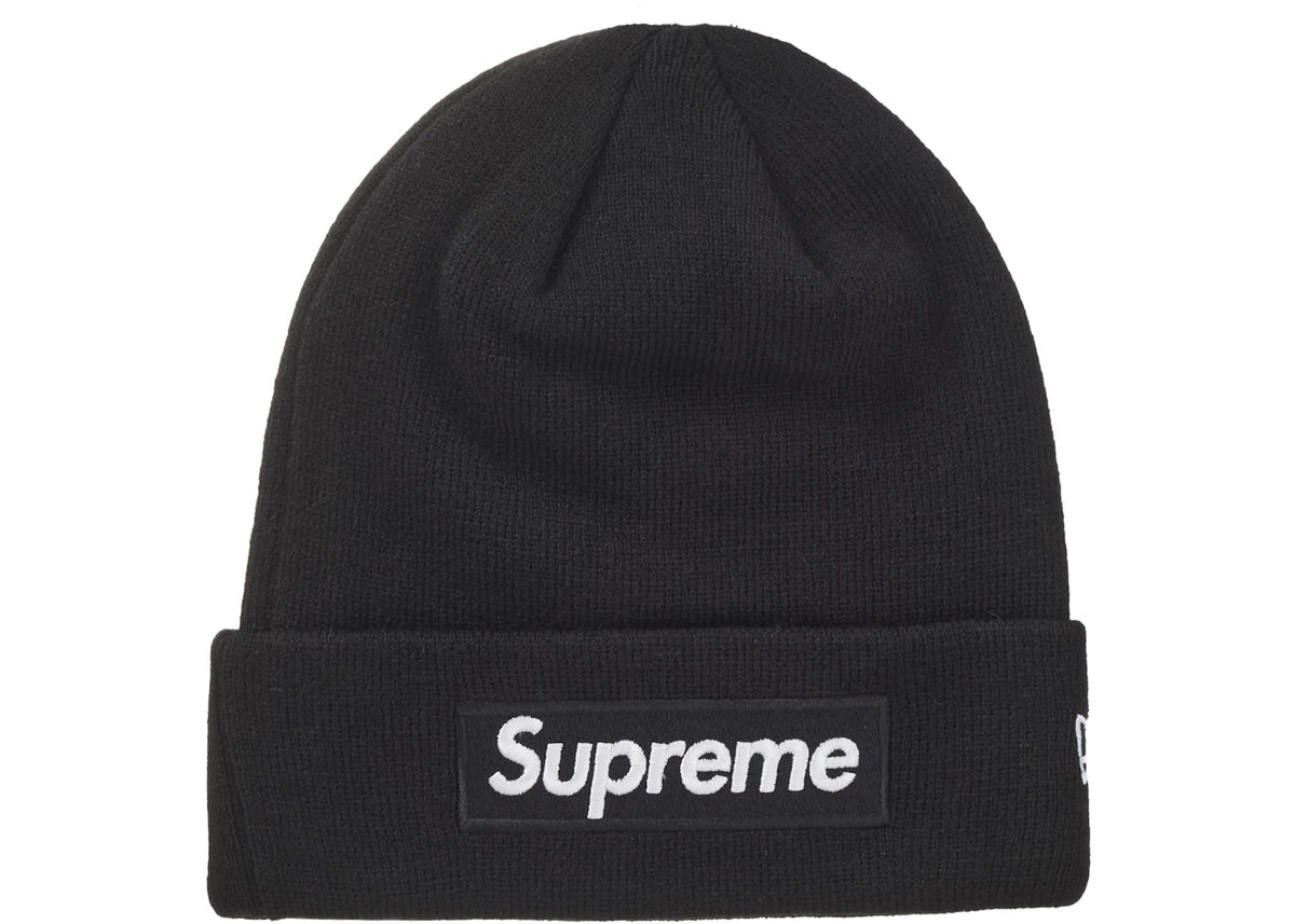 Supreme New Era Box Logo Beanie (FW24) Black - vue 360