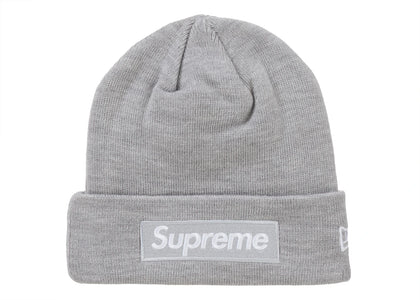Supreme New Era Box Logo Beanie (FW24) Heather Grey - authentic Supreme product