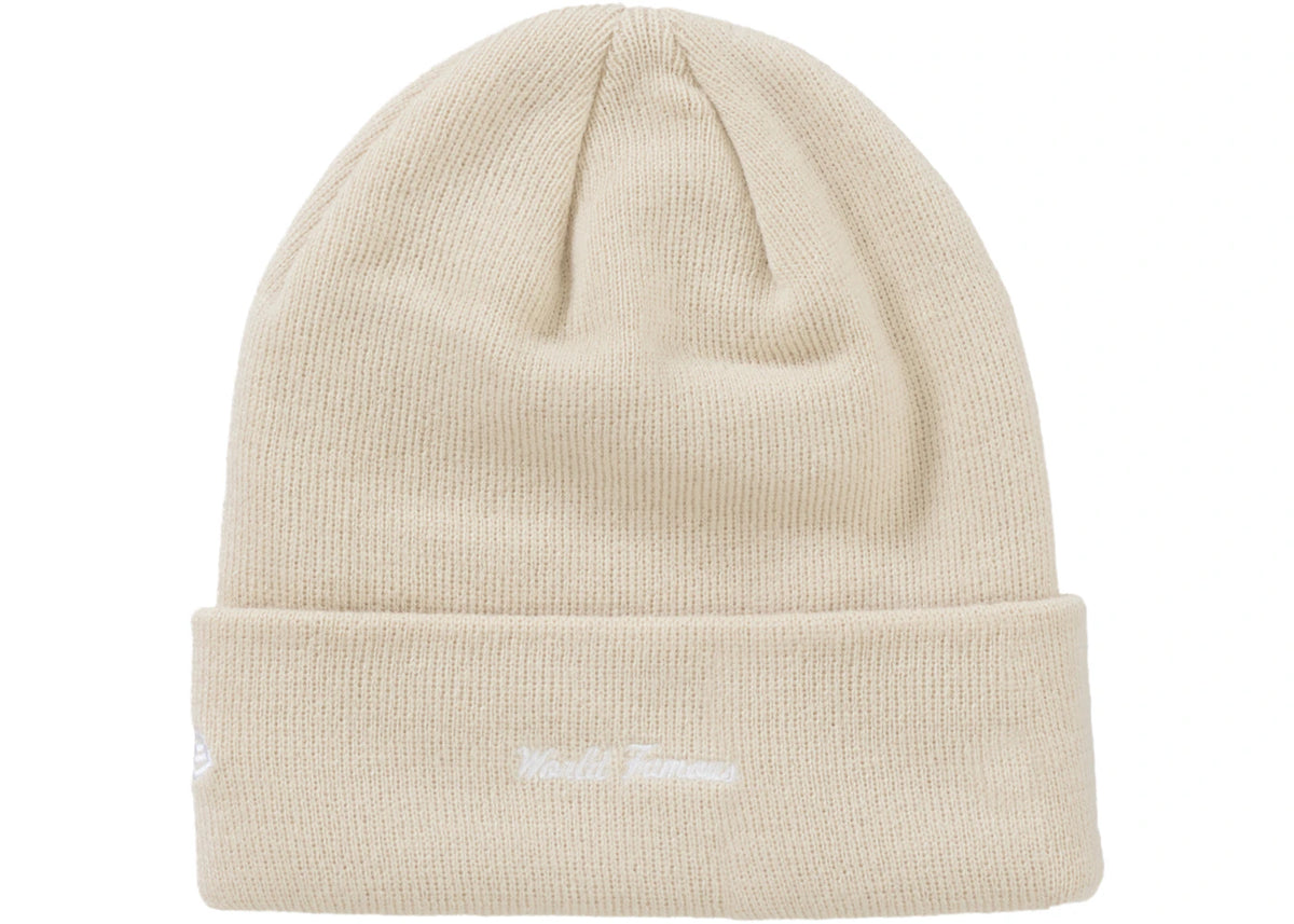 Supreme New Era Box Logo Beanie (FW24) Stone - vue secondaire A