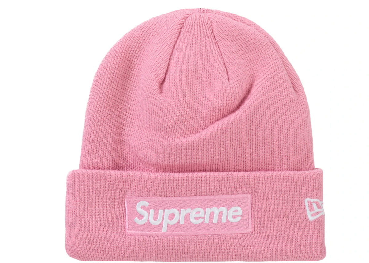 Supreme New Era Box Logo Beanie (FW24) Dusty Pink - vue 360