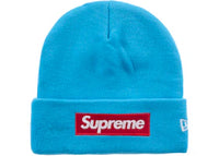 Supreme New Era Box Logo Beanie (FW25) Cyan