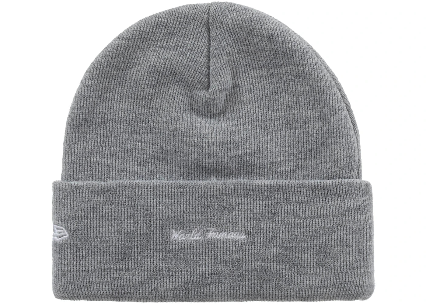 Supreme New Era Box Logo Beanie (FW25) Heather Grey - vue secondaire B