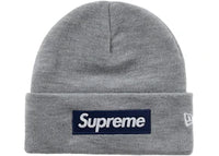 Supreme New Era Box Logo Beanie (FW25) Heather Grey