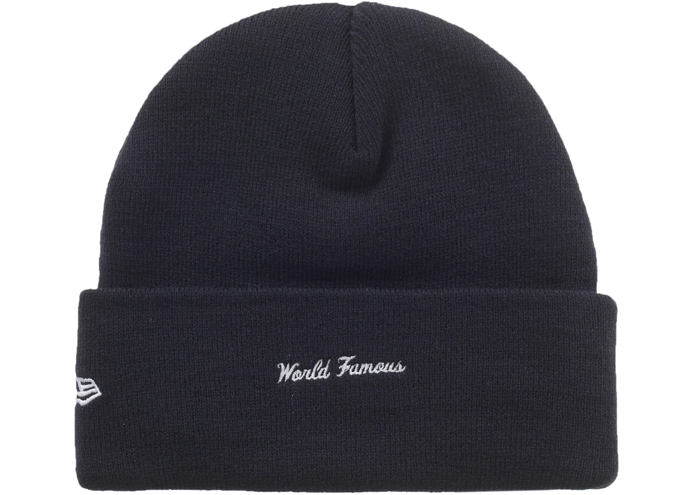 Supreme New Era Box Logo Beanie (FW25) Navy - vue secondaire B