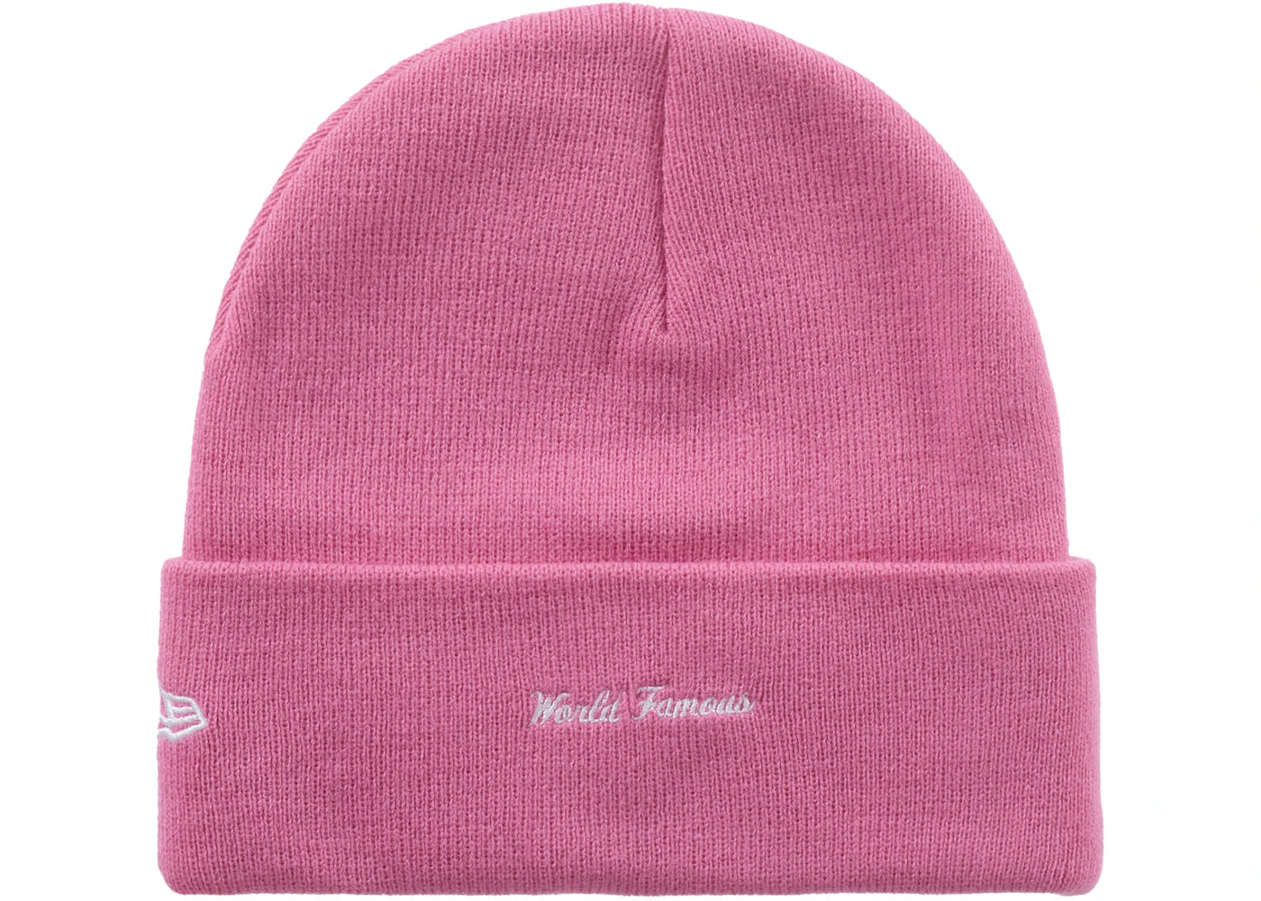 Supreme New Era Box Logo Beanie (FW25) Magenta - vue secondaire A