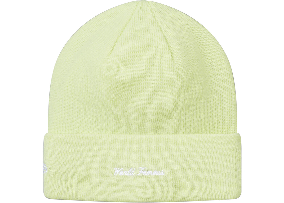 Supreme New Era Box Logo Beanie (FW17) Pale Lime - vue secondaire B