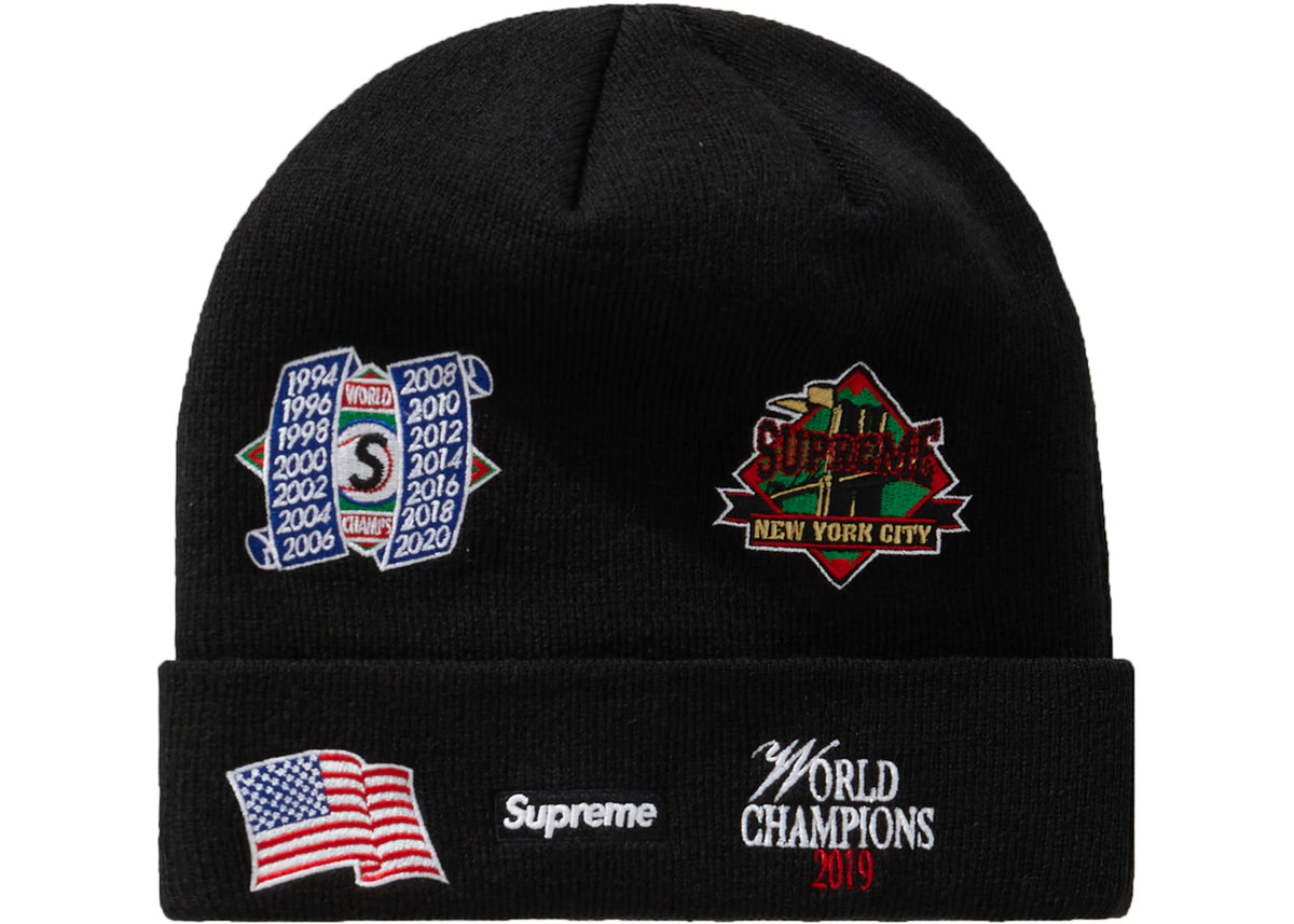 Supreme New Era Championship Beanie Black - vue secondaire B
