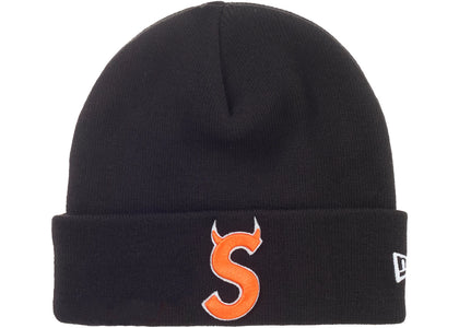 Supreme New Era Devil S Logo Beanie Black - authentic Supreme product