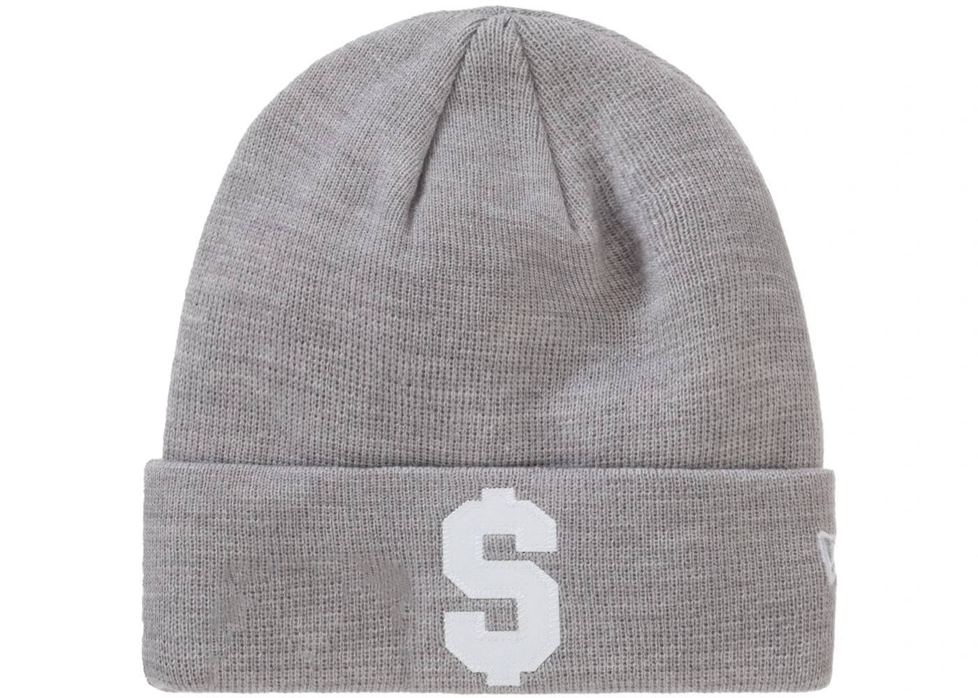 Supreme New Era $ Beanie Heather Grey - vue 360