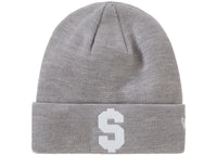 Supreme New Era $ Beanie Heather Grey