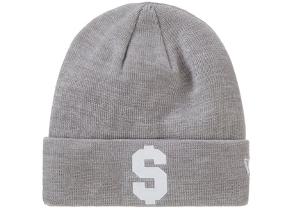 Supreme New Era $ Beanie Heather Grey - authentic Supreme product